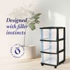Homz Plastic 3 Drawer Medium Home Storage Container - 2 of 4