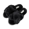 Jessica Simpson Womens Cross Band Plush Slide Slipper Slide - 4 of 4