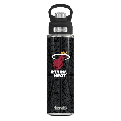 NBA Miami Heat 24oz Leather Wide Mouth Water Bottle