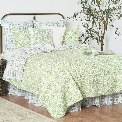 C&F Home Boxwood Abbey Green Garden King Quilt