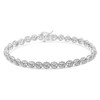 Silver 1/4 Cttw Diamond Open Circle Wheel Link Tennis Bracelet - 2 of 4