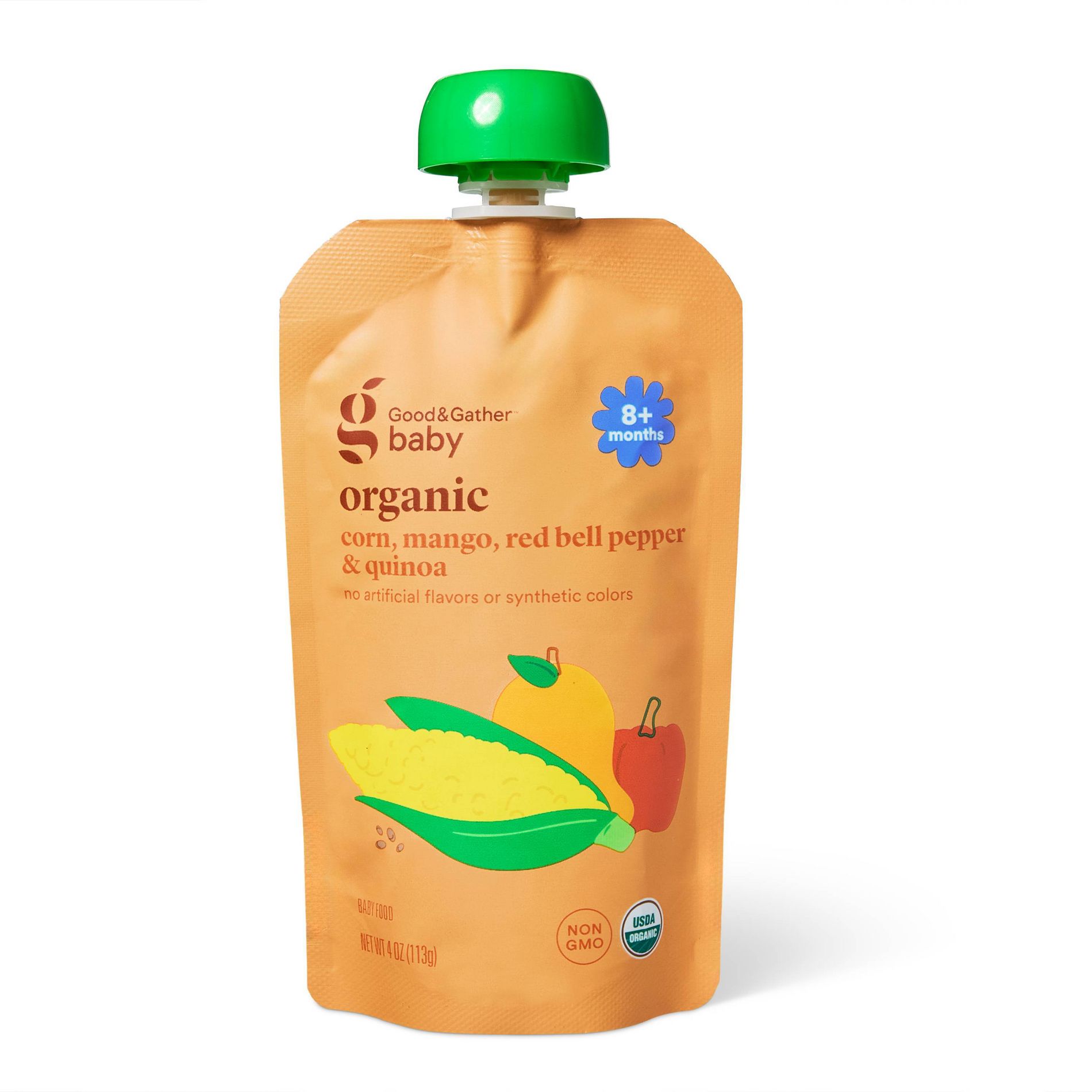 Corn Mango Red Bell Pepper Quinoa Food Tub Baby Snack - 4oz - Good & Gather™