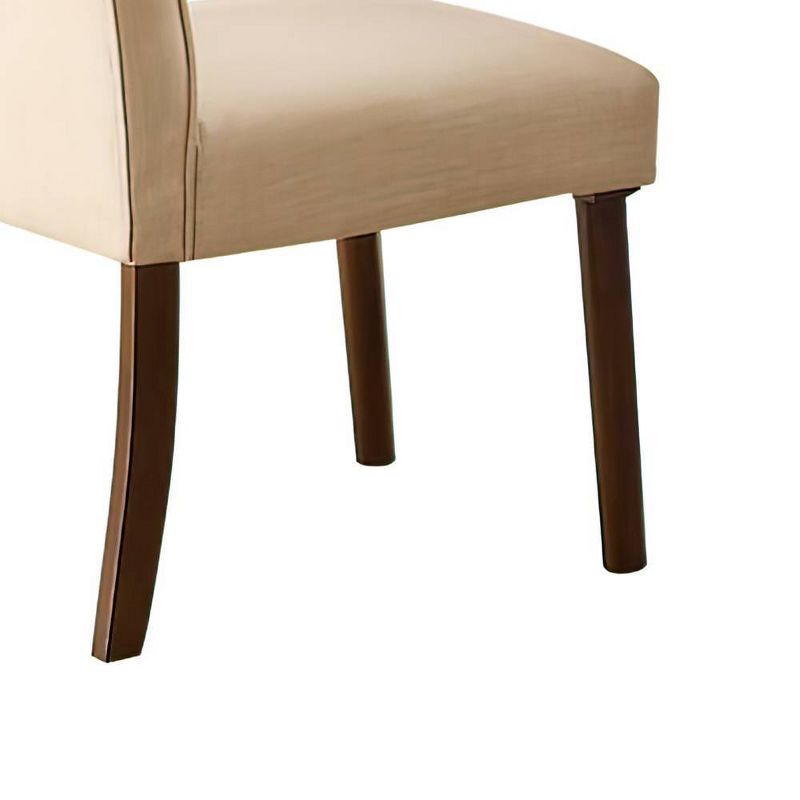Set of 2 19&#34; Gasha Dining Chairs Beige Linen/Walnut - Acme Furniture, 5 of 9
