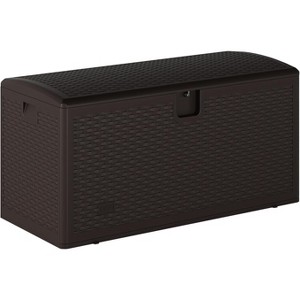Resin Outdoor Storage Box,Waterproof Plastic Deck Box with Lockable Lid,Weather Resistant Outdoor Storage Container for Yard Porch Patio - 1 of 1