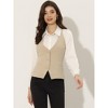 Allegra K Women's Halter Neck Vintage Sleeveless Button Down Waistcoat Vest - 3 of 4