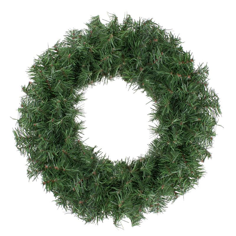 Northlight 18" Unlit Canadian Pine Artificial Christmas Wreath, 1 of 6