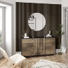 MAYEERTY Slat Wood Acoustic Sound Absorbing 3D Decorative Wall Paneling, 23.62*23.62in, 4-Pack - 3 of 4