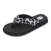 Women's Ella Yoga Mat Animal Print Velour Flip Flop - 3 of 4