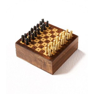 Matr Boomie Travel Chess Game - Handcrafted Wood Pegs - 1 of 4