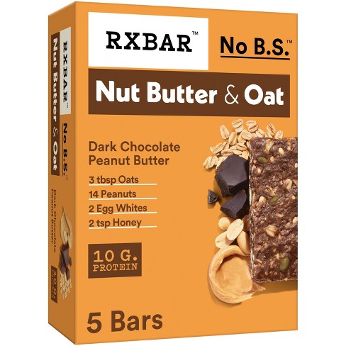 Rxbar Nut Butter & Oat Dark Chocolate Peanut Butter Protein Bars - 9 ...