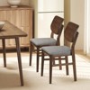 Tangkula Dining Chairs Set of 4 w/ Rubber Wood Frame Padded Seat Curved Back Living Room - 4 of 4