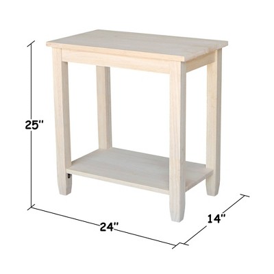 Classic Solid Wood Solano Accent Table in Natural Finish