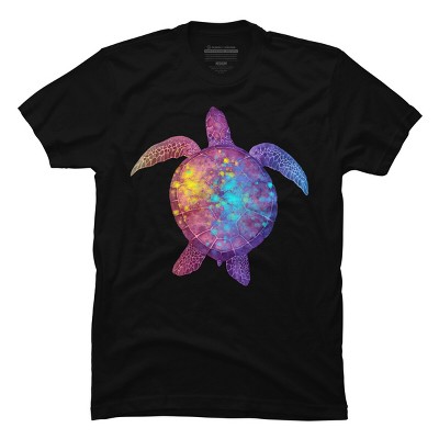 Men's Design By Humans Watercolor Sea Turtle By Maryedenoa T-Shirt