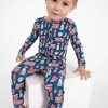 Lev Baby Boys' Bamboo Convertible Zipper Romper – Firetruck Print One-Piece Baby Boy Clothes (6–12M to 18–24M) - 4 of 4