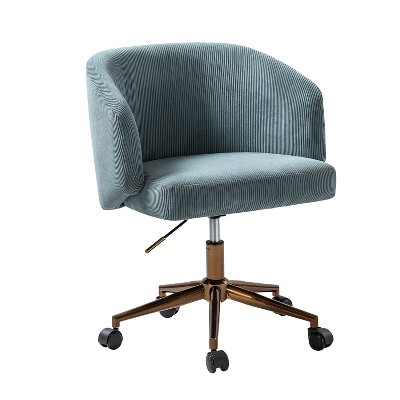 Ottaviano Corduroy Swivel Barrel Task Office Chair with Height-adjustable | ARTFUL LIVING DESIGN