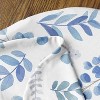 Sweet Jojo Designs Boy, Girl, Unisex/Gender Neutral Baby Cocoon and Beanie Hat Swaddle Wrap Botanical Blue, Grey and White 2pc - 4 of 4