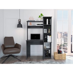 CAVINAS Versalles Writing Desk with 2 Bookshelves,5-Tier Storage Computer Desk for Small Spaces,Home Office - 1 of 4