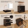 INFURNIC Decorative Storage Cabinets, Stylish and Functional Storage for Every Room, Bedroom, Living Room, Kitchen, Black,15.94”*12.01”*16.57" - 4 of 4