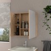 SEVOBAL Bathroom Storage Cabinets Medicine Cabinet, Mirror Cabinet Wall Cabinet Bathroom Vanity Medicine Cabinet, Beige, 5.8"*23.6"*23.6" - 4 of 4