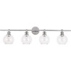 Elegant Lighting Collier 4 light Chrome and Clear glass Wall sconce - 3 of 4