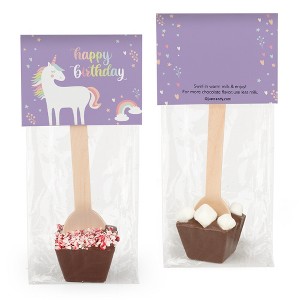 3 Pcs Birthday Hot Chocolate Spoons Dark Chocolate Crushed Peppermint AGBD2 - 1 of 2