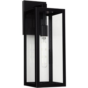 John Timberland Titan Modern Outdoor Wall Light Fixture Mystic Black 17" Clear Glass for Post Exterior Barn Deck House Porch Yard Patio Home Outside - 1 of 4