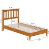 AFI Furnishings Becket Twin XL Solid Wood Low Profile Platform Bed, Light Toffee - 2 of 4