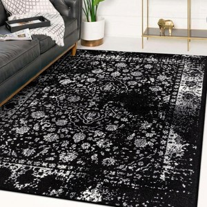 Luxe Weavers Distressed Floral Area Rug - 1 of 4