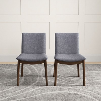 NicBex Mid Century Wooden Dining Chairs Set of 2 with Upholstered Cushion Back,Stylish Accent Chairs for Dining Room,Kitchen,Office