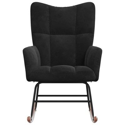 vidaXL Rocking Chair Accent Side Chair Padded Seat for Living Room Velvet