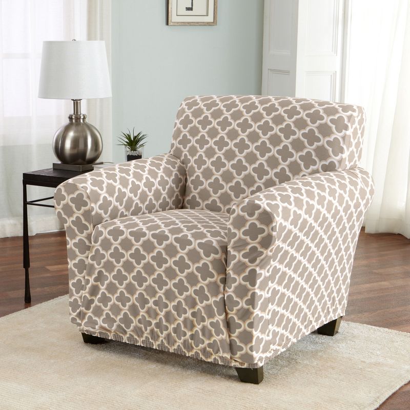 Great Bay Home Stretch Printed Washable Chair Slipcover, 1 of 7