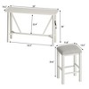 Modern 5-Piece Dining Table Set With 4 Upholstered Stools, Power Outlets, Dining Table Set For Family Or Friends - 4 of 4