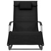 vidaXL Sun Loungers 2 pcs Textilene Black and Gray - 3 of 4
