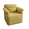 360-degree Swivel Square Fabric Accent Chair with Gold Metal Legs - 4 of 4