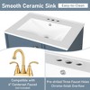 Mshliw 24 Inch Bathroom Vanity with Ceramic Sink, Freestanding Storage Cabinet with Door Shelf, Deep Drawer and Pull-Out Basket,Blue Grey - 3 of 4