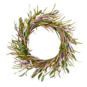 Christmas Amaranthus Meadow 26in Wreath w/ Artificial Millet - 1 of 4