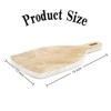 SEVOBAL Serving Platters Handmade Teak Wood Cheese and Bread Board with Asymmetrical Modern Design for Cakes, Appetizers, Beige, 15"*7.5"*0.75" - 3 of 4