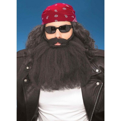 Forum Novelties 14" Black Adult Costume Beard W/Moustache