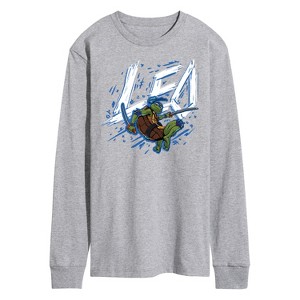 Men's - Teenage Mutant Ninja Turtles Mutant Mayhem - Sketch Leo Long Sleeve Graphic T-Shirt - 1 of 3