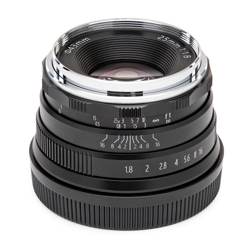 Koah Artisans Series 25mm f/1.8 Manual Focus Lens for Canon EF-M Mount (Black), 1 of 4