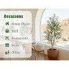 5/6/7ft Faux Olive Tree, Fake Potted Olive Silk Tree with Planter, Natural Olive Branch, Artificial Tree for Home House Office Decor Indoor - 4 of 4