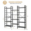 Costway Triple Wide 5-tier Bookcase Large Bookshelf Display Storage Shelf Vintage Black - 3 of 4