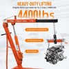 2 Ton Folding Hydraulic Engine Hoist with Lever, Folding Engine Shop Crane Hoist Lift, Heavy Cherry Picker with 6 Wheels for Garage, Workshop - 2 of 4