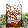 Chloe Lighting Autumnal Floral-Style Stained Glass Window Panel 24" Tall - 3 of 4