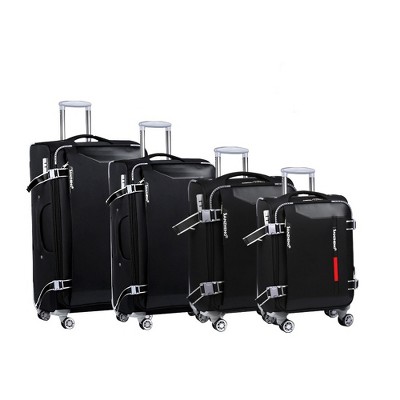 Coolife Softside Upright Luggage Set,Lightweight,4-Piece (20//24/28/32),Black