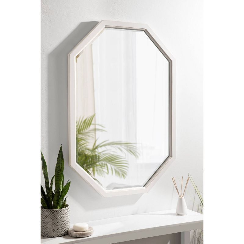 24&#34; x 36&#34; Hogan Framed Octagon Decorative Wall Mirror White - Kate &#38; Laurel All Things Decor, 6 of 8