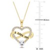 EVERLY JEWELRY | Yellow Plated Sterling Silver 2 1/2 CT TGW White Cubic Zirconia Infinity Heart Pendant with Chain, 18 inc - 2 of 4