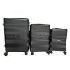 Mirage Luggage Fay 3-Piece ABS Hardshell Lightweight Set with 360° Dual Spinning Wheels & Combo Lock - 3 of 4