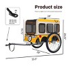 SEVOBAL Pet Strollers Large Folding Bike Trailer for Dogs with 20-Inch Wheels for All-Terrain Cycling, Jogging Camping, Orange, 55.5"*29"*29.25" - 3 of 4
