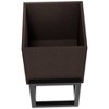 Vioscapes 2pc Square Coffee Husk and Recycled Plastic Planter Box with Stand - 3 of 4